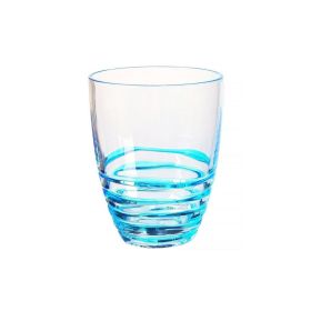 Swirl Acrylic Glasses Drinking Set of 4 DOF (15oz), Plastic Drinking Glasses, BPA Free Cocktail Glasses, Drinkware Set, Drinking Water Glasses